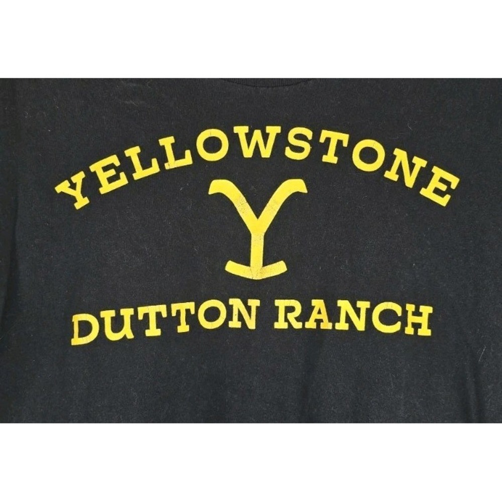Yellowstone Dutton Ranch T-Shirt Men Size Large Graphic‎ Print Logo Black
